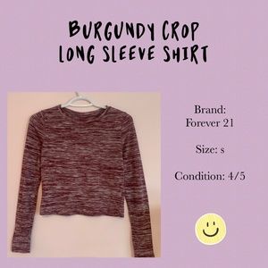 Crop long sleeve shirt